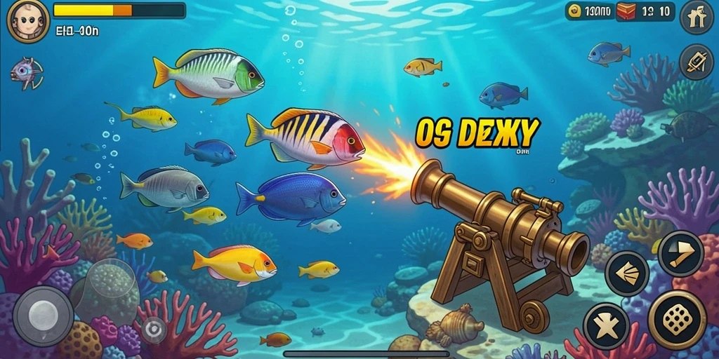 Tangkapan layar menggambarkan gameplay dinamis dengan karakter unik.