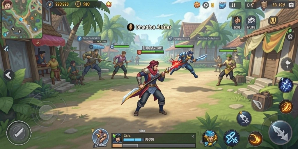 Screenshot menunjukkan tampilan antarmuka permainan yang menarik.