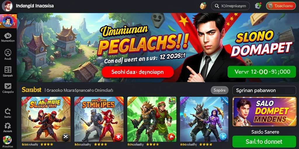 Screenshot menunjukkan antarmuka permainan yang menarik.